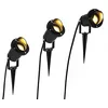 Image de Qazqa done - Spot sur piquet - 3 lumière - L 13 cm - Noir - Moderne - éclairage extérieur