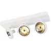 Image de Qazqa go - Spot plafond, plafonnier - 3 lumière - L 45.4 cm - Blanc - Moderne - éclairage intérieur - Salon I Chambre I Cuisine I Salle à manger