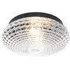 Image de Qazqa nohmi - Plafonnier - 1 lumière - Ø 30 cm - Transparent - Classique/Antique - éclairage extérieur - Salon I Chambre I Cuisine I Salle à manger