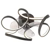 Image de Qazqa mandy - LED Dimmable Ventilateur de plafond variateur inclus - 1 lumière - Ø 55 cm - Noir - Design - éclairage intérieur - Salon I Chambre I Cuisine I Salle à manger