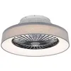 Image de Qazqa emily - LED Ventilateur de plafond - 1 lumière - Ø 47 cm - Gris - Moderne - éclairage intérieur - Salon I Chambre I Cuisine I Salle à manger