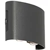 Image de Qazqa silly - LED Applique murale - 4 lumière - L 12 cm - Gris foncé - Moderne - éclairage extérieur