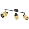 Image de Qazqa kayden - Spot mural et plafond - 3 lumière - L 84 cm - Noir et Or - Rustique - éclairage intérieur - Salon I Chambre I Cuisine I Salle à manger