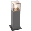 Image de QAZQA denmark - Lampe sur pied extérieur - 1 lumière - L 12 cm - Gris foncé - Moderne - éclairage extérieur