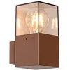 Image de Qazqa denmark - Applique murale - 1 lumière - L 8.5 cm - Brun rouille - Rustique - éclairage extérieur