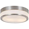 Image de Qazqa flavi - Plafonnier - 2 lumière - Ø 28 cm - Acier - Moderne - éclairage extérieur - Salle de bains