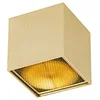 Image de Qazqa box - Spot plafond, plafonnier - 1 lumière - L 12 cm - Doré - Design - éclairage intérieur - Salon I Chambre I Cuisine I Salle à manger