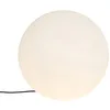 Image de QAZQA nura - Lampadaire - 1 lumière - Ø 56 cm - Blanc - Moderne - éclairage extérieur