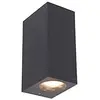Image de Qazqa baleno - LED Applique murale - 2 lumière - L 7 cm - Gris - Moderne - éclairage extérieur