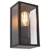 Image de Qazqa charlois - LED Applique murale - 1 lumière - L 14 cm - Noir - Rustique - éclairage extérieur