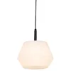 Image de Qazqa Buiten hanglamp zwart met witte kap 33 cm IP44 - Virginia