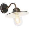 Image de Qazqa kansas - Applique murale - 1 lumière - L 29.4 cm - Noir et Or - Rustique - éclairage extérieur