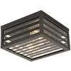 Image de Qazqa reims - Plafonnier - 2 lumière - L 24 cm - Noir - Moderne - éclairage extérieur