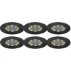 Image de Qazqa terry - LED Spot encastrable de sol solaire - 6 pièces - Ø 12 cm - Noir - Moderne - éclairage extérieur