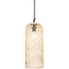 Image de Qazqa calamus - Suspension - 1 lumière - Ø 25 cm - Naturel - Rustique - éclairage extérieur