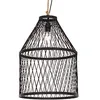 Image de Qazqa calamus - Suspension - 1 lumière - Ø 40 cm - Noir - Rustique - éclairage extérieur