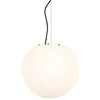 Image de Qazqa nura - Suspension - 1 lumière - Ø 35 cm - Blanc - Moderne - éclairage extérieur
