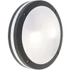 Image de Qazqa glow - LED Dimmable Applique et plafonnier variateur inclus - 2 lumière - Ø 30 cm - Gris foncé - Moderne - éclairage extérieur