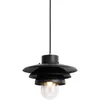 Image de Qazqa morty - Suspension - 1 lumière - Ø 28.5 cm - Noir - Design - éclairage extérieur