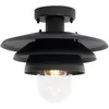 Image de Qazqa morty - Plafonnier - 1 lumière - Ø 28.5 cm - Noir - Design - éclairage extérieur