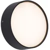 Image de Qazqa dop - LED Applique murale - 1 lumière - Ø 16 cm - Noir - Moderne - éclairage extérieur