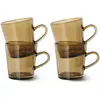 Image de Tasses à café 70's - Set de 4 HKliving Brun taille unique