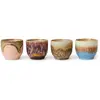 Image de Tasses à café en grès - Set de 4 HKliving Multicolore taille unique
