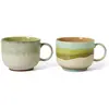 Image de Tasses en grès Neo - Set de 2 HKliving Vert pâle taille unique