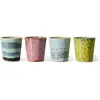 Image de Tasses à café en grès   70s Ceramics - Set de 4 HKliving Multicolore taille unique