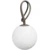 Image de Fatboy Bolleke Lampe Suspendue - Lampe LED Rechargeable USB (24h) - Intensité Variable - IP55 Luminaire Exterieur & Intérieur - 2700K - 3 Niveaux Luminosité - Ø 20cm - Boucle 100 cm - Taupe