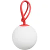 Image de Fatboy Bolleke Lampe Suspendue - Lampe LED Rechargeable USB (24h) - Intensité Variable - IP55 Luminaire Exterieur & Intérieur - 2700K - 3 Niveaux Luminosité - Ø 20cm - Boucle 100 cm - Rouge