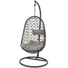 Image de JARDIDECO Fauteuil Suspendu Bologna Noir