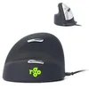 Image de R-Go HE Souris Ergonomique Filaire, pour gaucher, Grande Taille, avec Le Logiciel Anti-TMS, Prévention tendinite, Souris Verticale, pour Windows/MacOS/Linux, 2400 DPI réglable et 5 Boutons