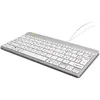 Image de R-Go Clavier Compact Break, Filaire USB-C, avec Logiciel de Pause Anti-RSI, Raccourcis Multimédias, AZERTY Français, Compatible avec Windows/Mac, Blanc