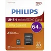Image de Carte microSDXC Philips 64 Go Class 10 avec adaptateur SD Noir en occasion ou reconditionné