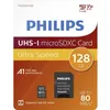 Image de Carte mémoire Philips UHS-I 128 Go Classe 10 Noir avec Adaptateur microSD, microSDHC et microSDXC en occasion ou reconditionné