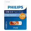 Image de Philips Vivid Édition High Speed clé USB 2.0 128 Go avec Capuchon pivotant pour PC, Ordinateur Portable, Stockage de données informatiques, Vitesse de Lecture jusqu'à 25 Mo/s