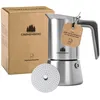 Image de Groenenberg Cafetiere italienne induction 300ml | Cafetière italienne en acier inox avec filtre réducteur I Moka pour jusqu'à 6 tasses d'espresso