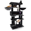 Image de Petrebels Arbre à Chat Geant XXL, Lookout 198 cm, Noir, Arbre à Chat pour Grands Chats, extrêmement Stable, avec Ø 15cm Troncs en sisal Naturel