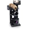 Image de Petrebels Arbre à Chat Victoria 125 Noir, avec 2 Sofas Luxueux