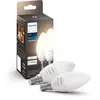 Image de Ampoule LED connectée PHILIPS HUE E14 White Flamme pack de 2