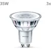 Image de Philips Ampoule LED GU10 3,5W 275lm 840 claire 36° 3 pièces