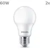 Image de Philips ampoule LED E27 8W 806lm 2 700K mate x2