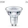 Image de Philips Ampoule LED GU10 3,5W 255lm 827 claire 36° 2pcs