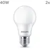 Image de Philips ampoule LED E27 4,9W 470lm 2 700K mate x2