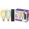 Image de WiZ Kit de Démarrage 2 ampoules connectées Wi-Fi Edison E27 Vintage, Nuances de Blanc, équivalent 50W, 640 lumen + Télécommande, fonctionne avec Alexa, Google Assistant et Apple HomeKit