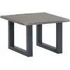 Image de vidaXL Table basse avec bord naturel Gris 60x60x40 cm Bois d'acacia