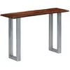 Image de vidaXL Table console 115x35x76 cm Bois d'acacia massif et fer