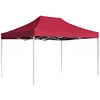 Image de vidaXL Tente de réception pliable Aluminium 4,5x3 m Bordeaux
