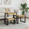 Image de vidaXL Tables gigognes 3 pcs Bois solide de manguier